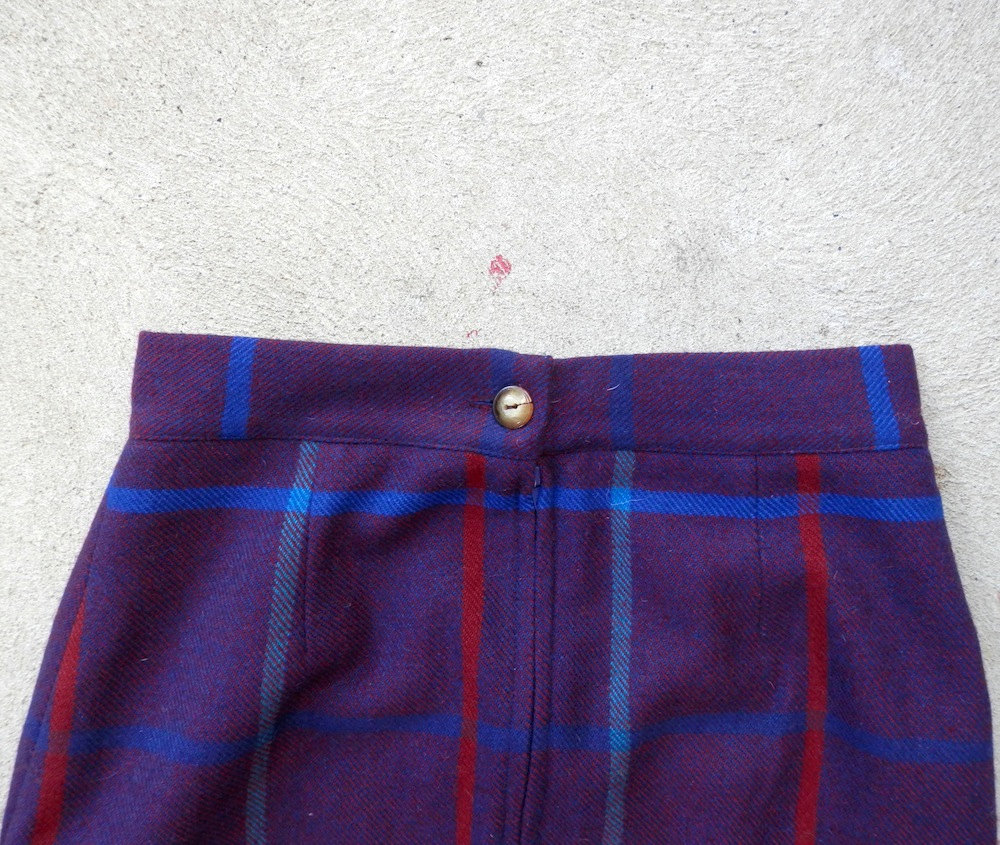 CLEARANCE: Pencil Skirt - 'Paris, Texas' skirt in Purple Check